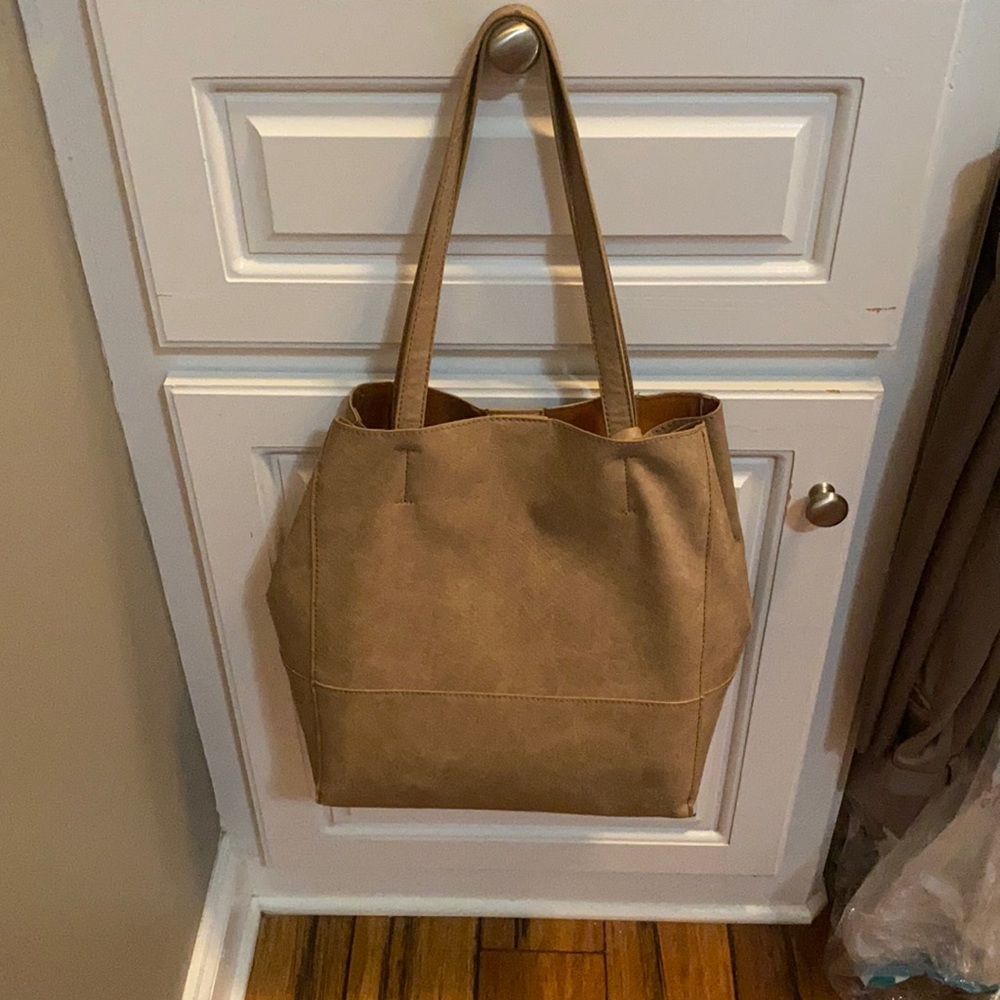 Taupe color purse-joy brand